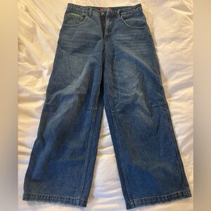 Wide-Leg Blue Empyre Denim Jeans